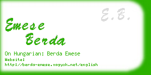 emese berda business card
